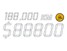 Load image into Gallery viewer, LCD - KM &amp; PRICE WINDSHIELD STICKER WITH + TX BURST